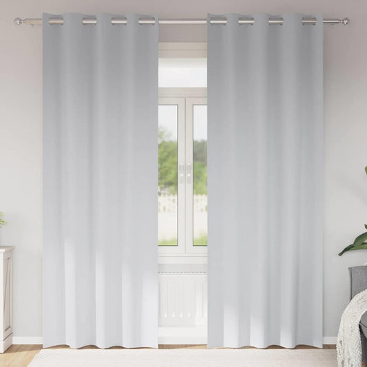 Zwart-out Gordijnen met Ringen 2 pcs Bleekgrijs 260 x 140 cm is nu te koop bij PeponiXL, paradijselijk wonen!