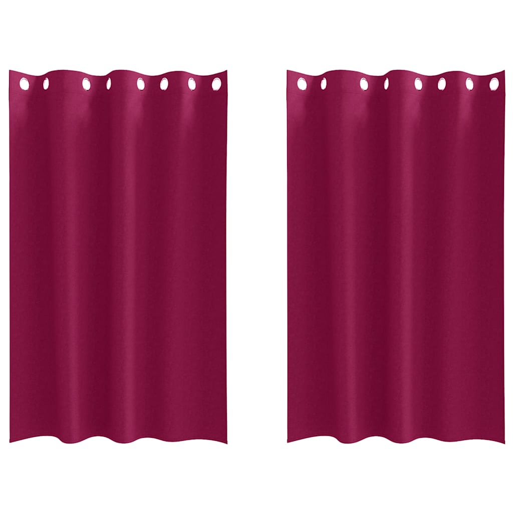 Zwart-out Gordijnen met Ringen 2 pcs Wijnrood 175 x 140 cm is nu te koop bij PeponiXL, paradijselijk wonen!