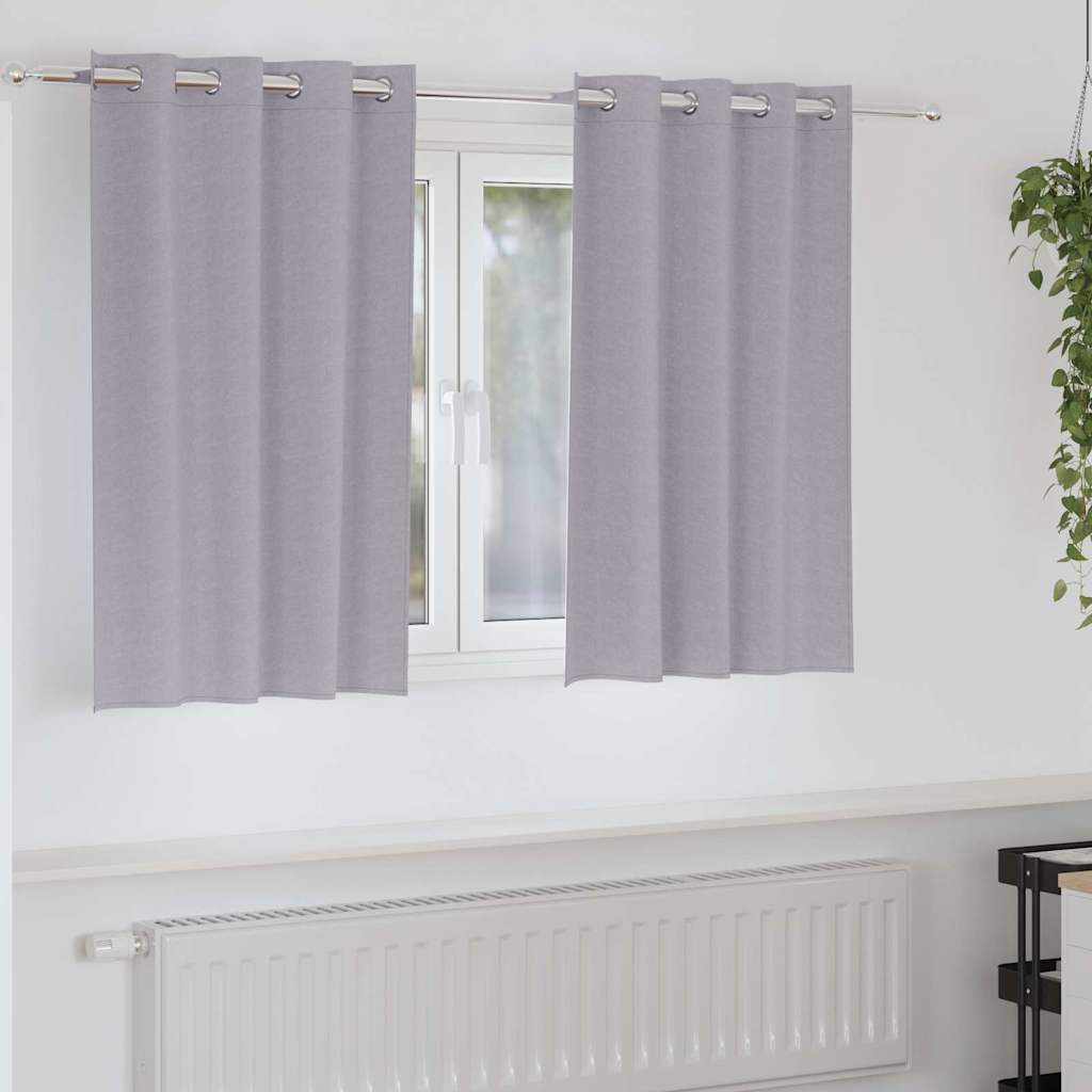 Zwart-out Gordijnen met Ringen 2 pcs Metaalgrijs 140 x 140 cm is nu te koop bij PeponiXL, paradijselijk wonen!