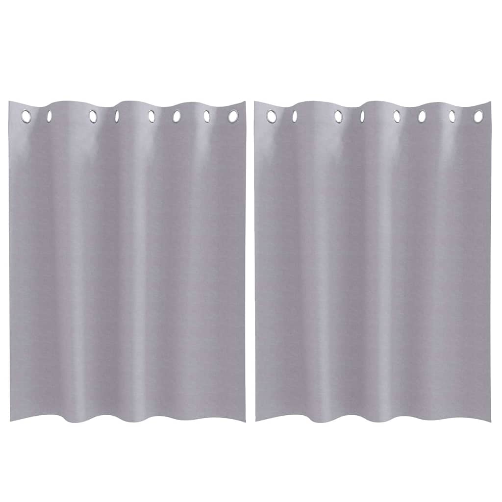 Zwart-out Gordijnen met Ringen 2 pcs Metaalgrijs 140 x 140 cm is nu te koop bij PeponiXL, paradijselijk wonen!