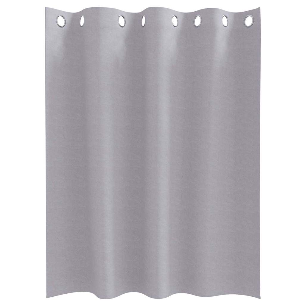 Zwart-out Gordijnen met Ringen 2 pcs Metaalgrijs 140 x 140 cm is nu te koop bij PeponiXL, paradijselijk wonen!