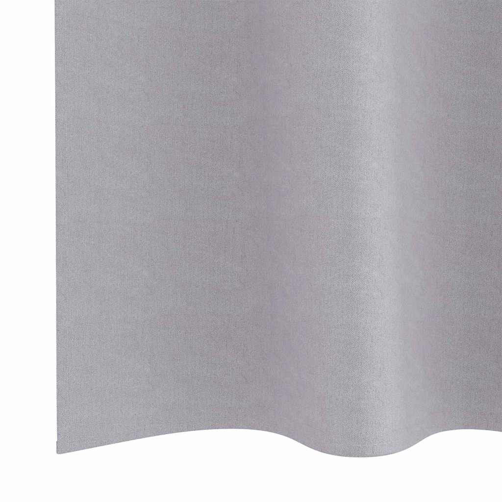 Zwart-out Gordijnen met Ringen 2 pcs Metaalgrijs 175 x 140 cm is nu te koop bij PeponiXL, paradijselijk wonen!