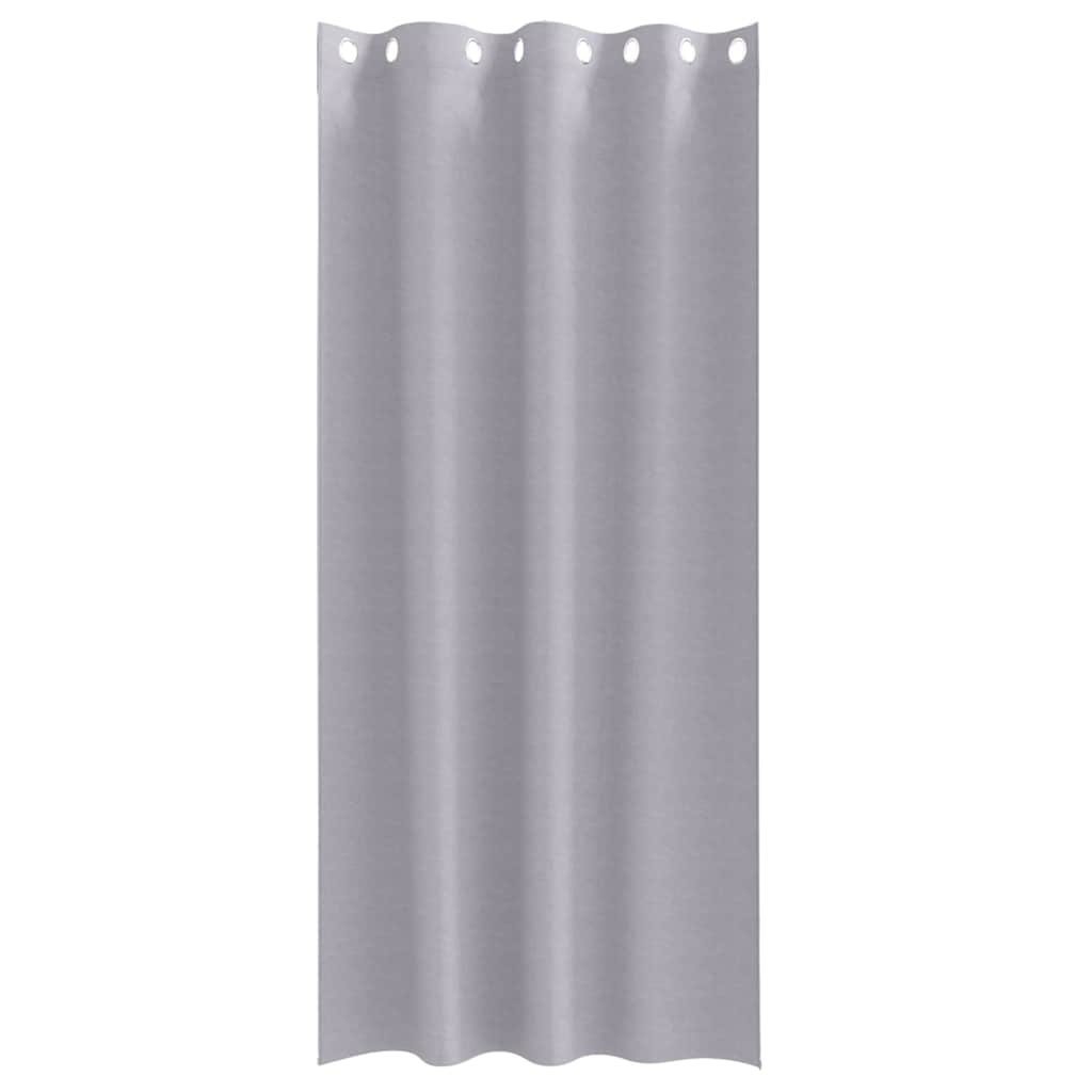 Zwart-out Gordijnen met Ringen 2 pcs Metaalgrijs 260 x 140 cm is nu te koop bij PeponiXL, paradijselijk wonen!