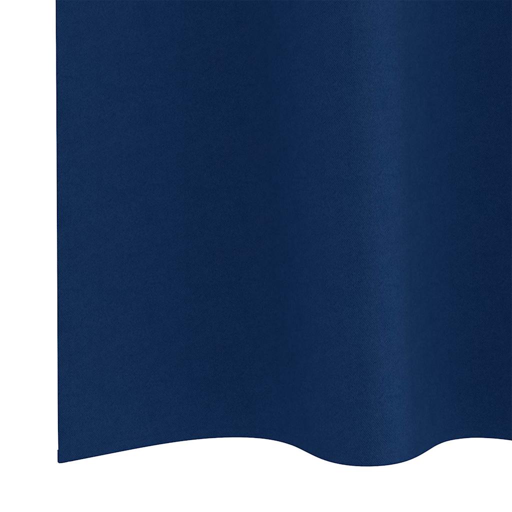 Zwart-out Gordijnen met Ringen 2 pcs Donkerblauw 225 x 140 cm is nu te koop bij PeponiXL, paradijselijk wonen!
