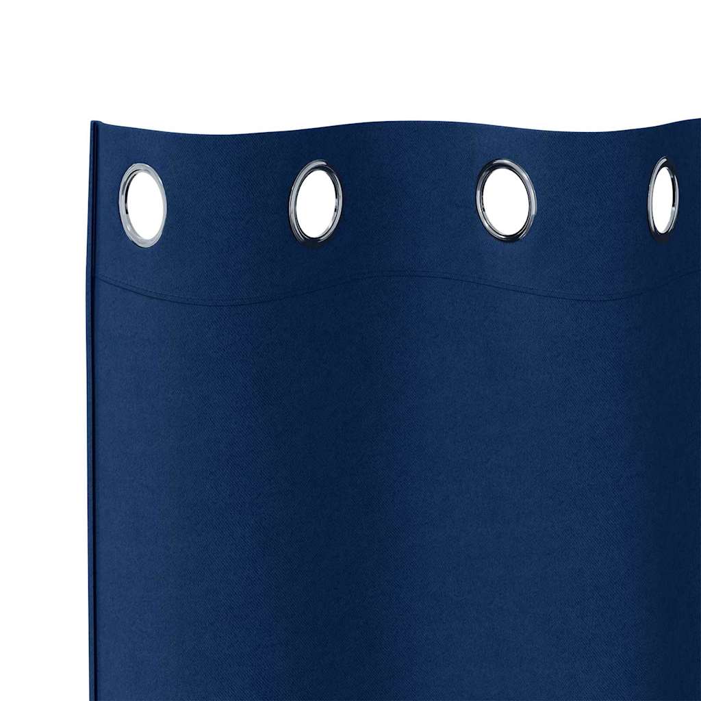 Zwart-out Gordijnen met Ringen 2 pcs Donkerblauw 260 x 140 cm is nu te koop bij PeponiXL, paradijselijk wonen!