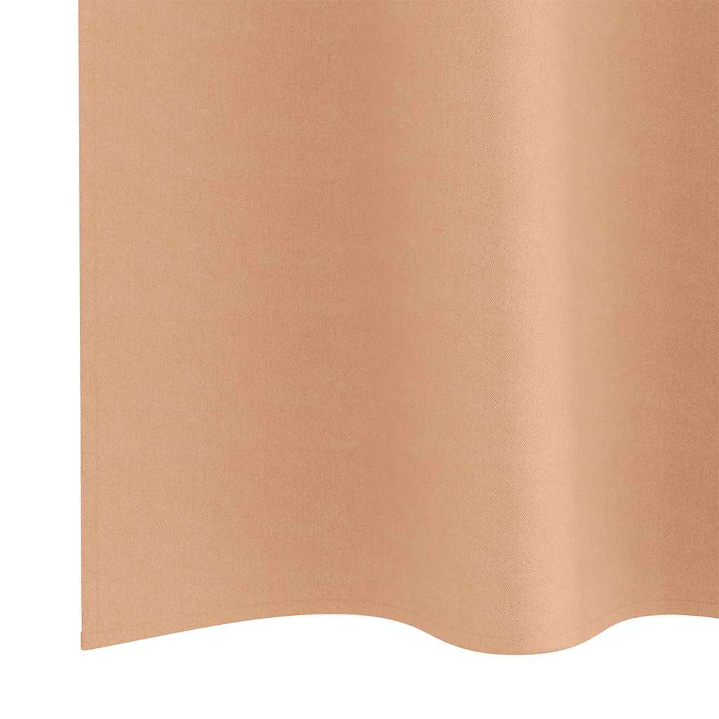 Zwart-out Gordijnen met Ringen 2 pcs Licht Bruin 225 x 140 cm is nu te koop bij PeponiXL, paradijselijk wonen!