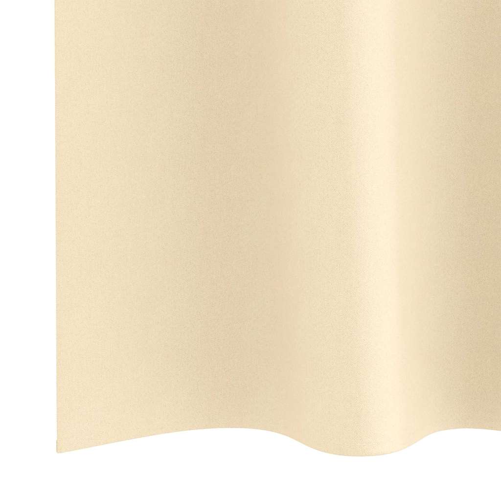 Zwart-out Gordijnen met Ringen 2 pcs Crème 175 x 140 cm is nu te koop bij PeponiXL, paradijselijk wonen!