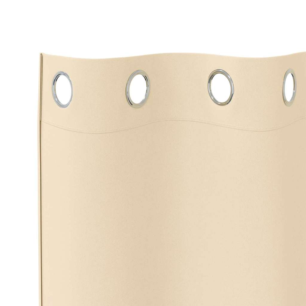 Zwart-out Gordijnen met Ringen 2 pcs Crème 260 x 140 cm is nu te koop bij PeponiXL, paradijselijk wonen!