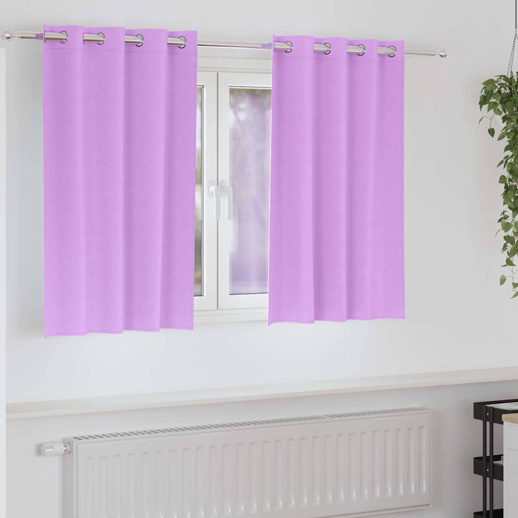 Zwart-out Gordijnen met Ringen 2 pcs Paars 140 x 140 cm is nu te koop bij PeponiXL, paradijselijk wonen!