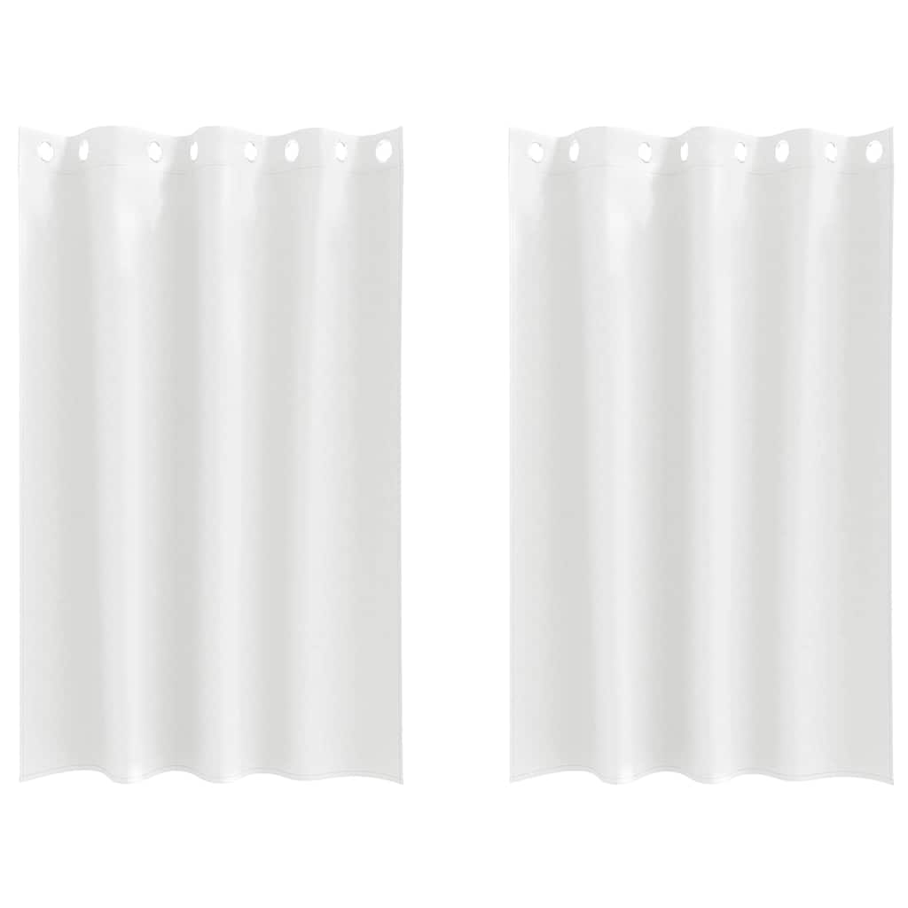 Zwart-out Gordijnen met Ringen 2 pcs Puur Wit 175 x 140 cm is nu te koop bij PeponiXL, paradijselijk wonen!