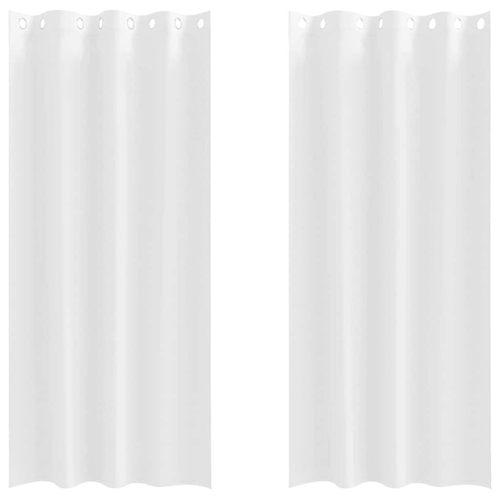 Zwart-out Gordijnen met Ringen 2 pcs Puur Wit 225 x 140 cm is nu te koop bij PeponiXL, paradijselijk wonen!