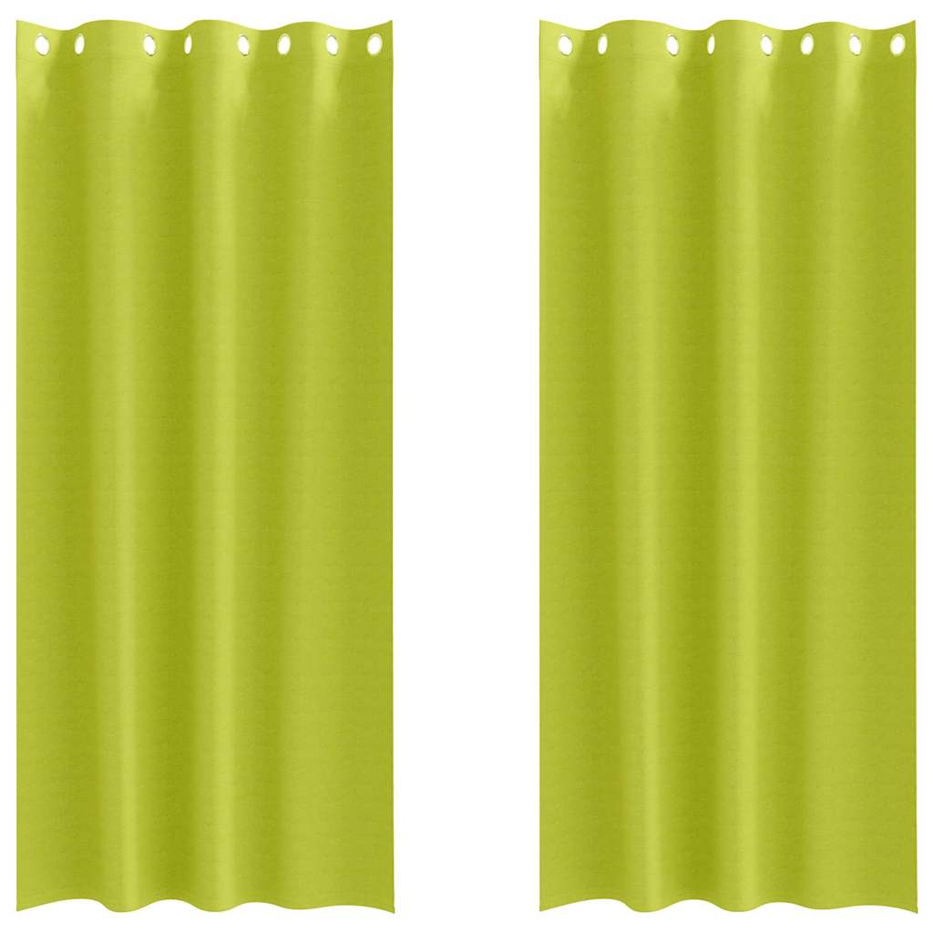 Zwart-out Gordijnen met Ringen 2 pcs Groen 225 x 140 cm is nu te koop bij PeponiXL, paradijselijk wonen!