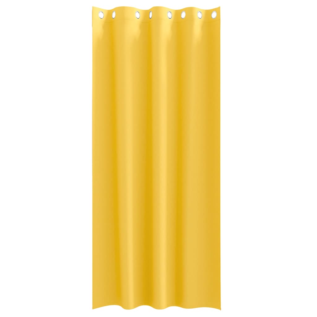 Zwart-out Gordijnen met Ringen 2 pcs Mosterdgeel 225 x 140 cm is nu te koop bij PeponiXL, paradijselijk wonen!
