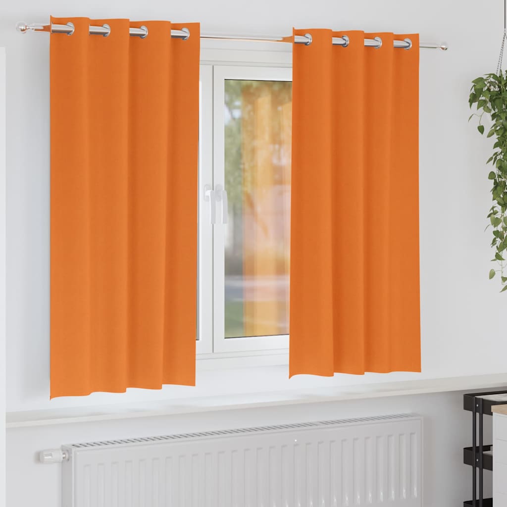 Zwart-out Gordijnen met Ringen 2 pcs Feloranje 175 x 140 cm is nu te koop bij PeponiXL, paradijselijk wonen!