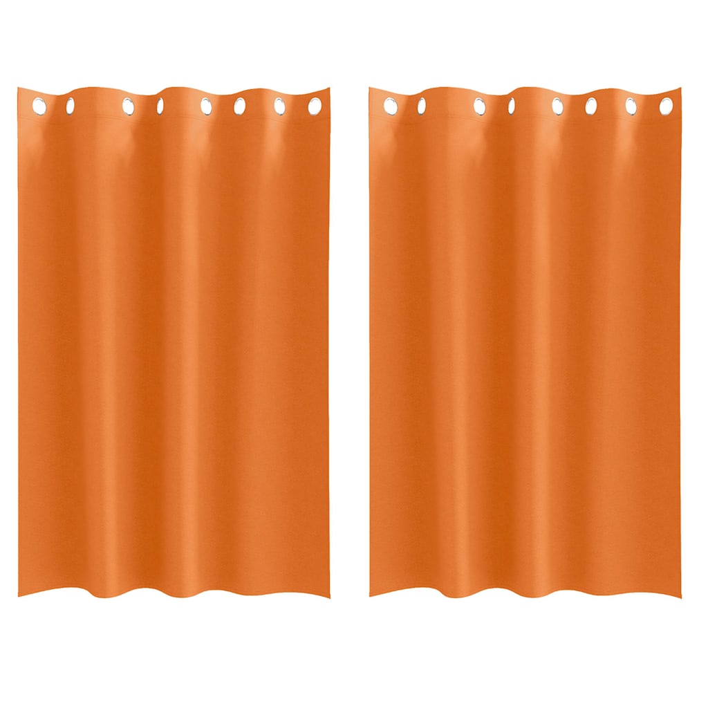 Zwart-out Gordijnen met Ringen 2 pcs Feloranje 175 x 140 cm is nu te koop bij PeponiXL, paradijselijk wonen!