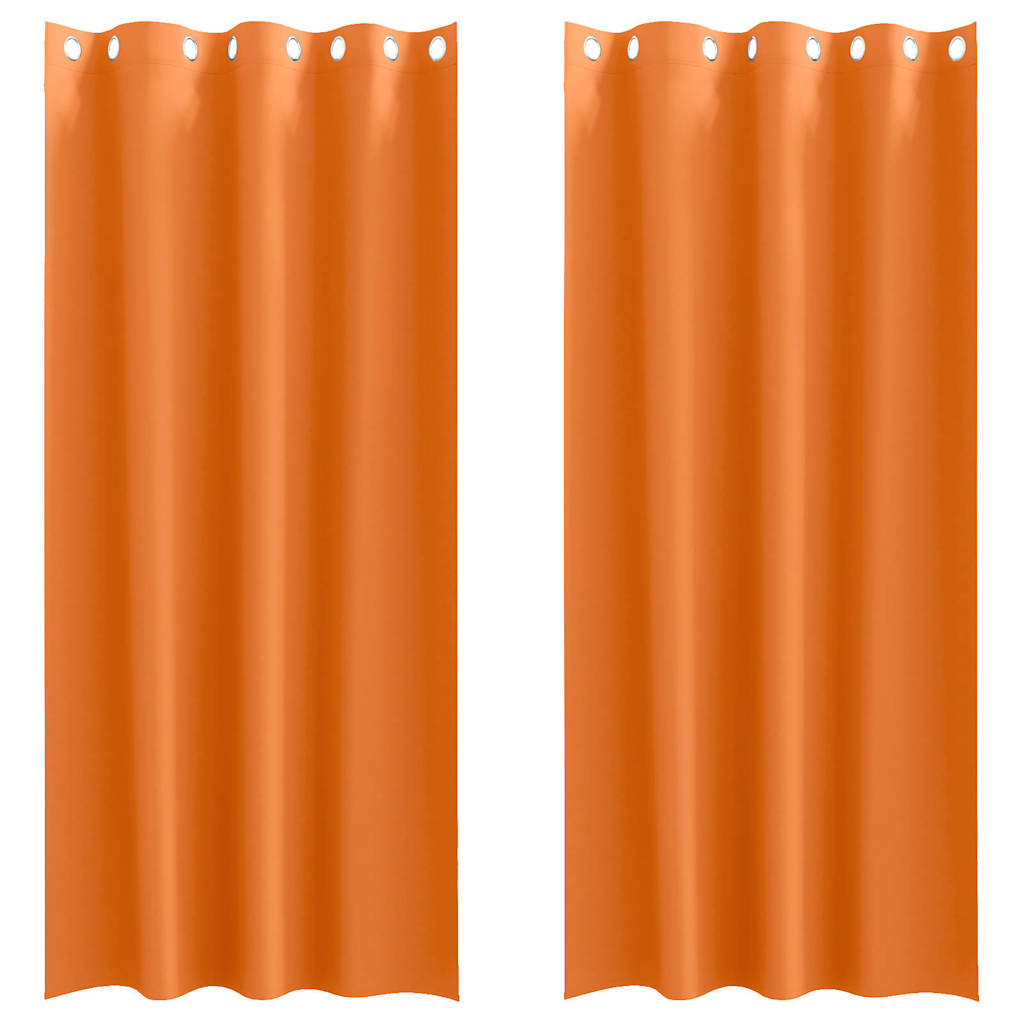 Zwart-out Gordijnen met Ringen 2 pcs Feloranje 245 x 140 cm is nu te koop bij PeponiXL, paradijselijk wonen!