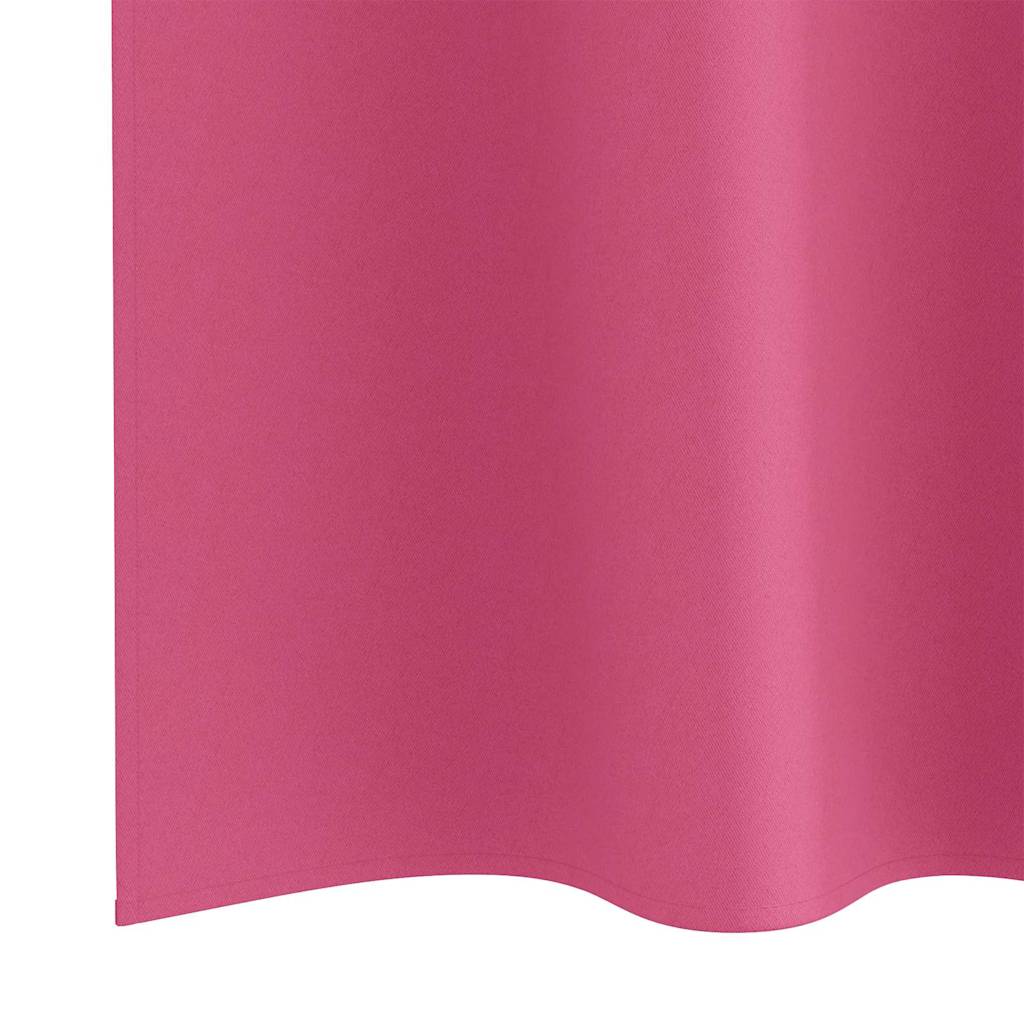 Zwart-out Gordijnen met Ringen 2 pcs Felroze 260 x 140 cm is nu te koop bij PeponiXL, paradijselijk wonen!