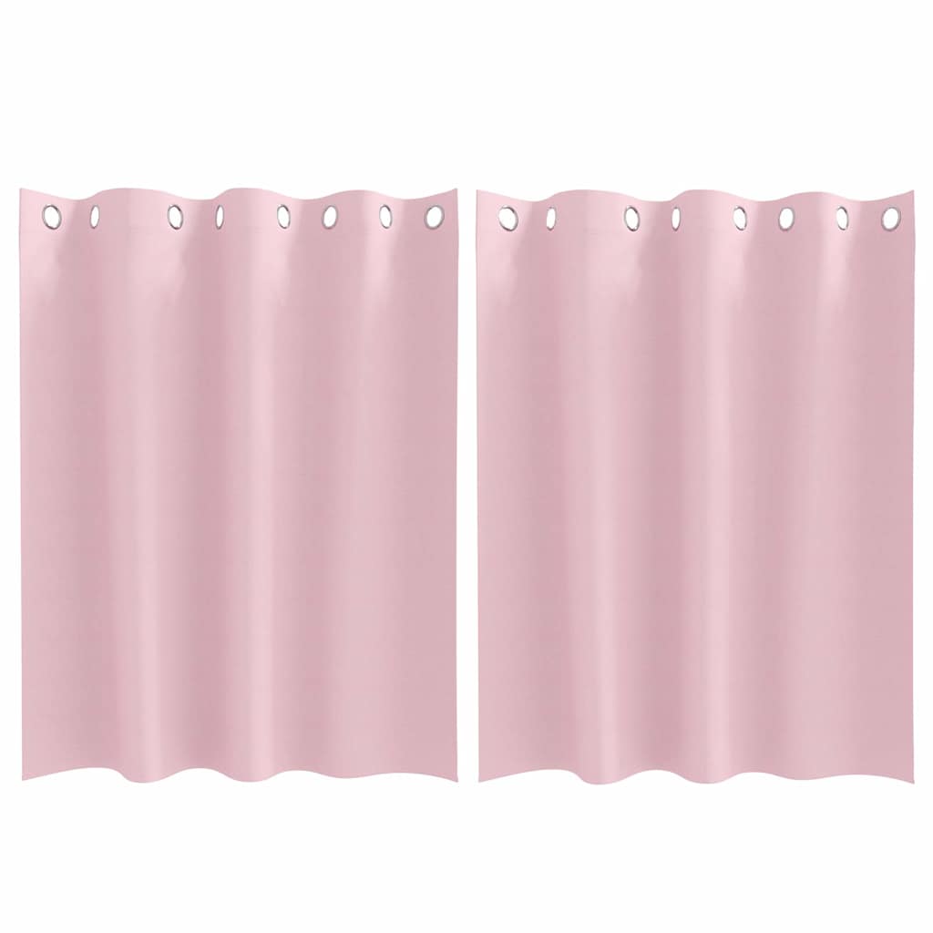 Zwart-out Gordijnen met Ringen 2 pcs Babyroze 140 x 140 cm is nu te koop bij PeponiXL, paradijselijk wonen!