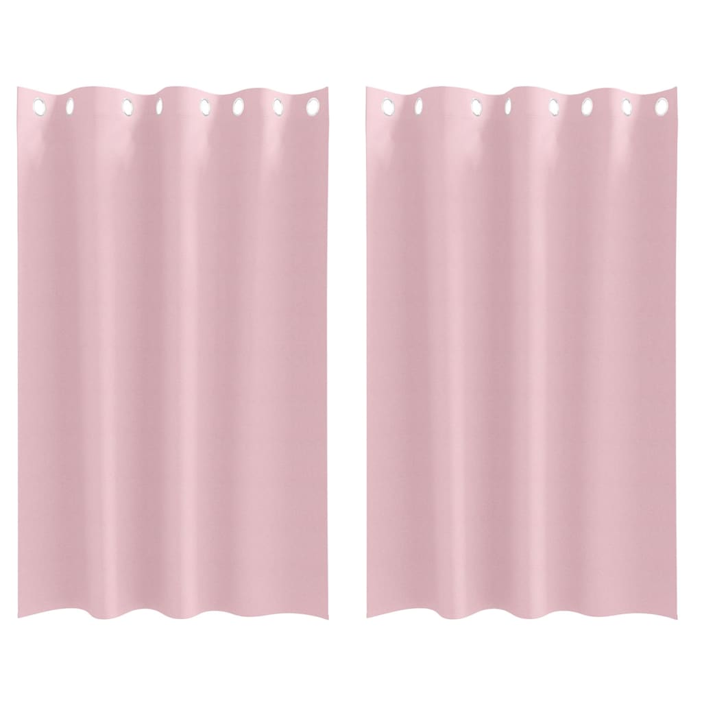 Zwart-out Gordijnen met Ringen 2 pcs Babyroze 175 x 140 cm is nu te koop bij PeponiXL, paradijselijk wonen!