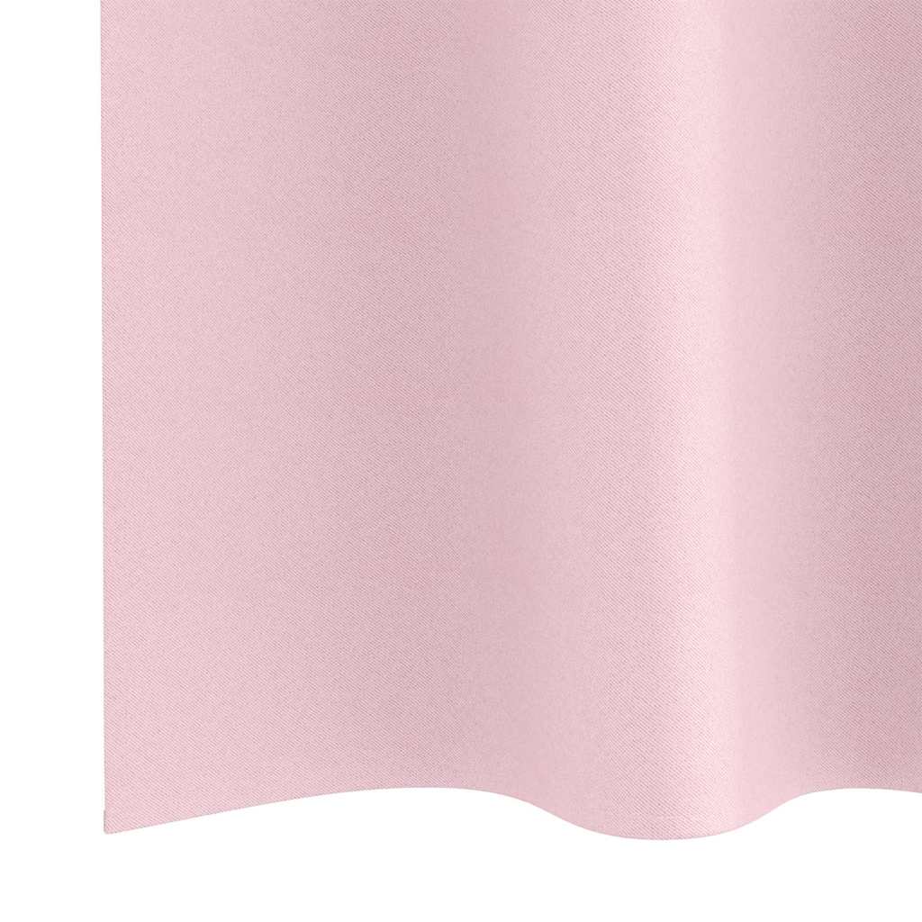 Zwart-out Gordijnen met Ringen 2 pcs Babyroze 245 x 140 cm is nu te koop bij PeponiXL, paradijselijk wonen!
