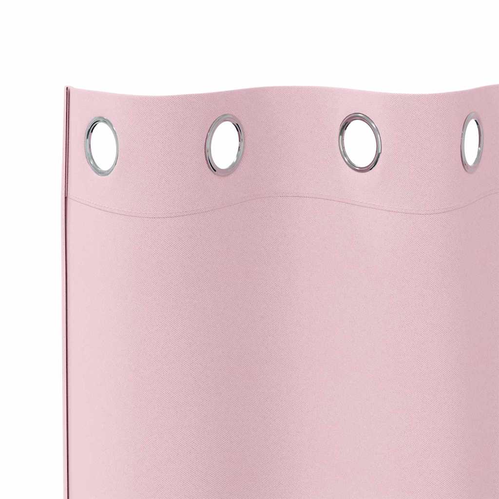 Zwart-out Gordijnen met Ringen 2 pcs Babyroze 260 x 140 cm is nu te koop bij PeponiXL, paradijselijk wonen!