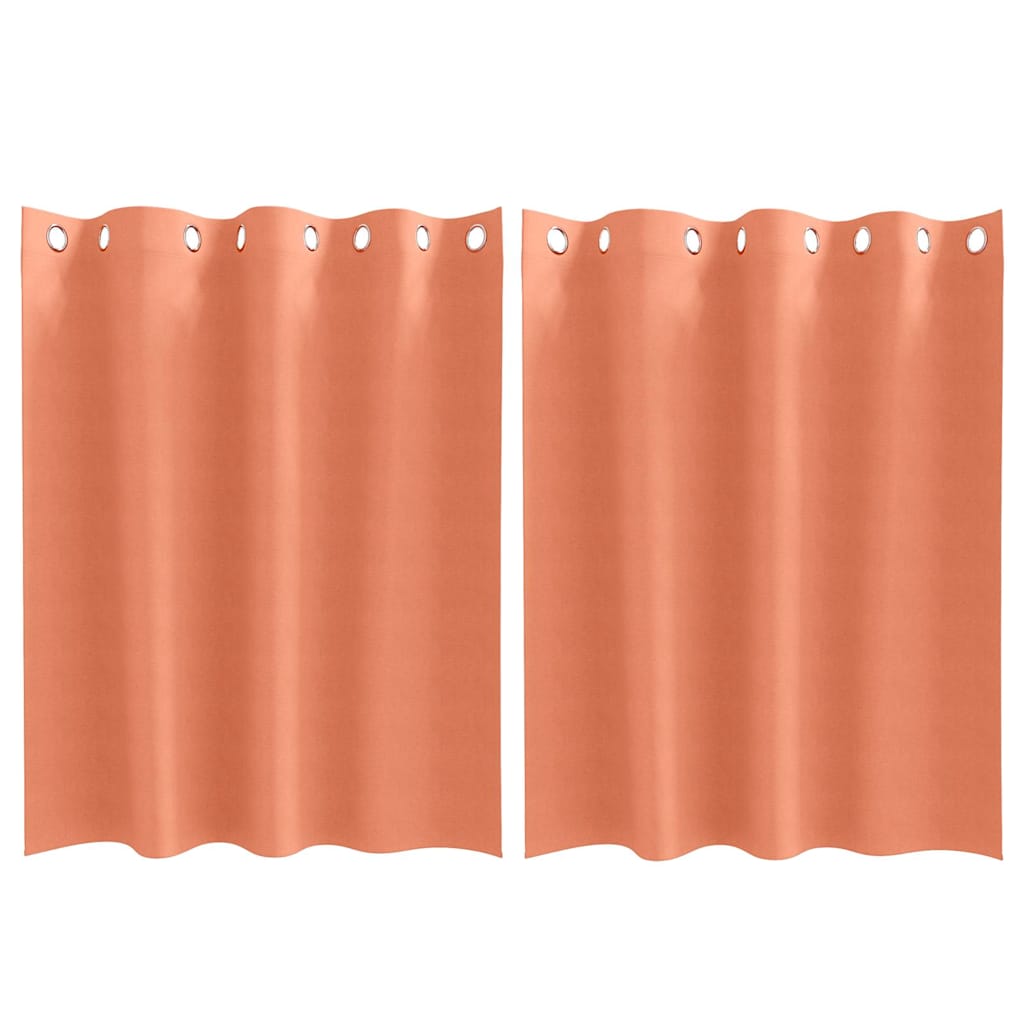 Zwart-out Gordijnen met Ringen 2 pcs Terracotta 140 x 140 cm is nu te koop bij PeponiXL, paradijselijk wonen!