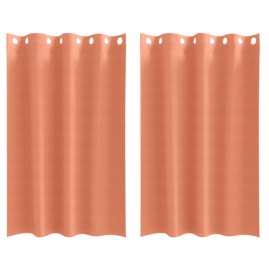 Zwart-out Gordijnen met Ringen 2 pcs Terracotta 175 x 140 cm is nu te koop bij PeponiXL, paradijselijk wonen!