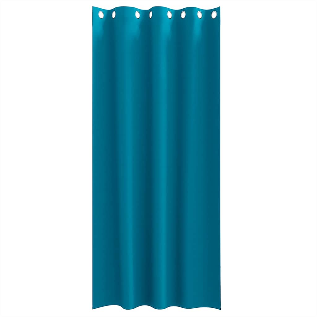 Zwart-out Gordijnen met Ringen 2 pcs Turquoise 260 x 140 cm is nu te koop bij PeponiXL, paradijselijk wonen!