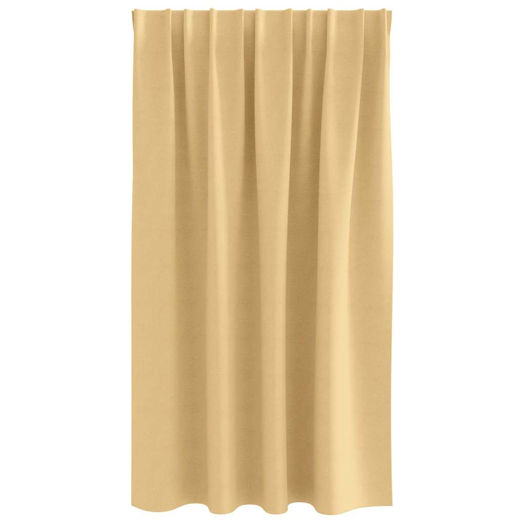Zwart-out Gordijnen met Ringen 2 pcs Beige 140 x 140 cm is nu te koop bij PeponiXL, paradijselijk wonen!