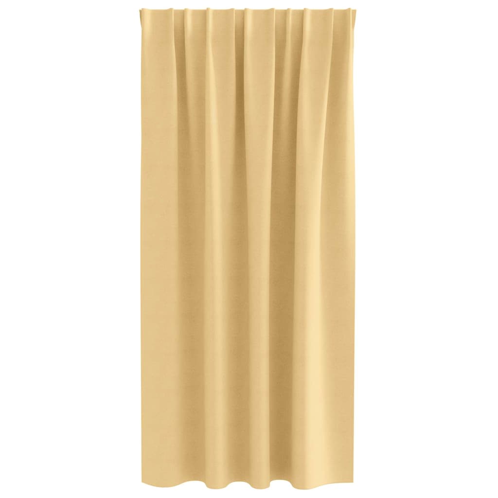 Zwart-out Gordijnen met Ringen 2 pcs Beige 175 x 140 cm is nu te koop bij PeponiXL, paradijselijk wonen!