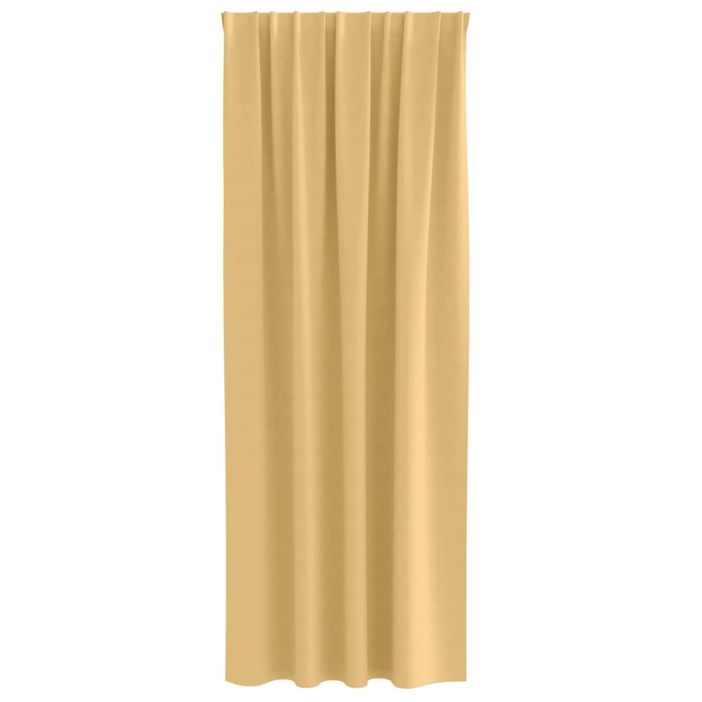 Zwart-out Gordijnen met Ringen 2 pcs Beige 260 x 140 cm is nu te koop bij PeponiXL, paradijselijk wonen!