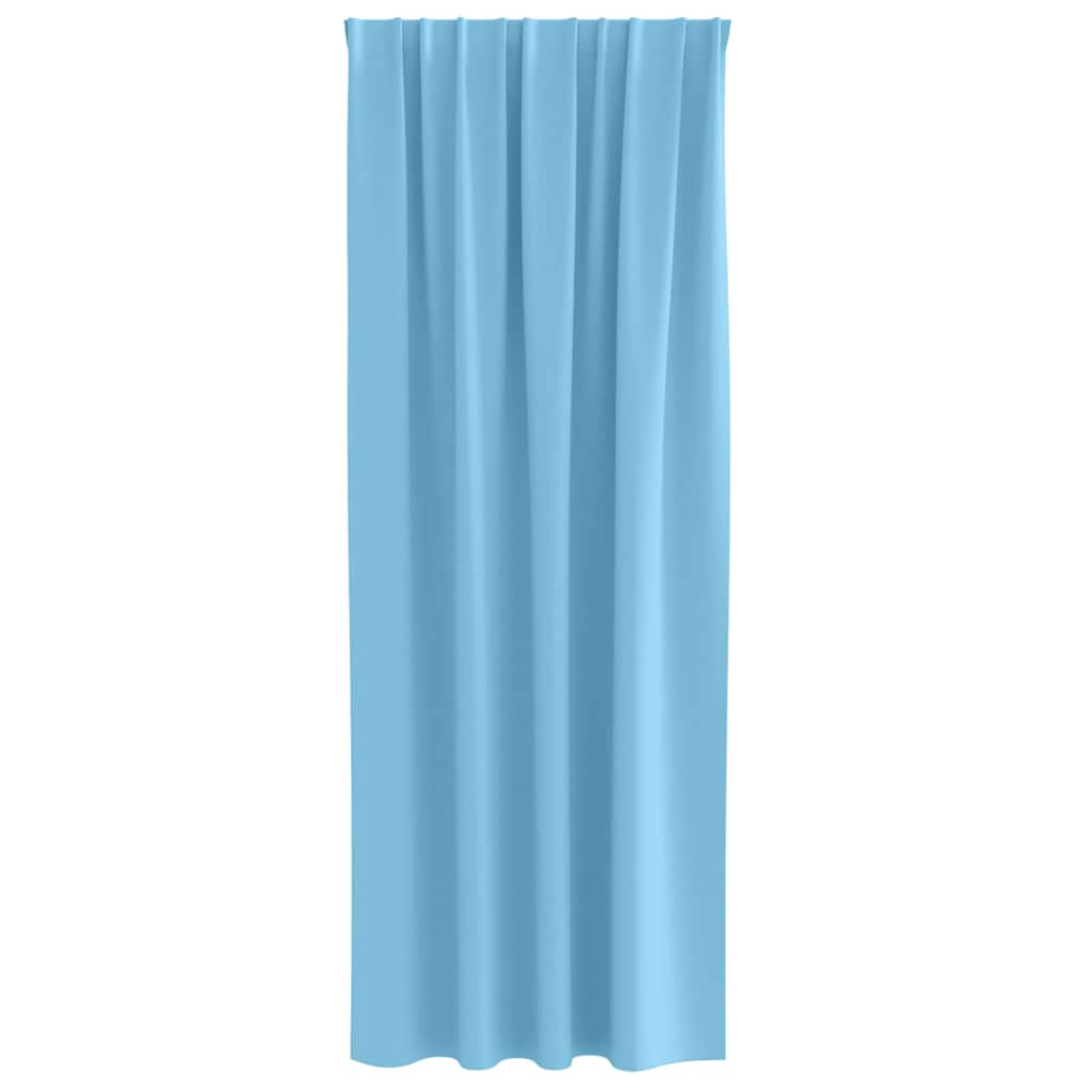 Zwart-out Gordijnen met Ringen 2 pcs Lichtblauw 225 x 140 cm is nu te koop bij PeponiXL, paradijselijk wonen!
