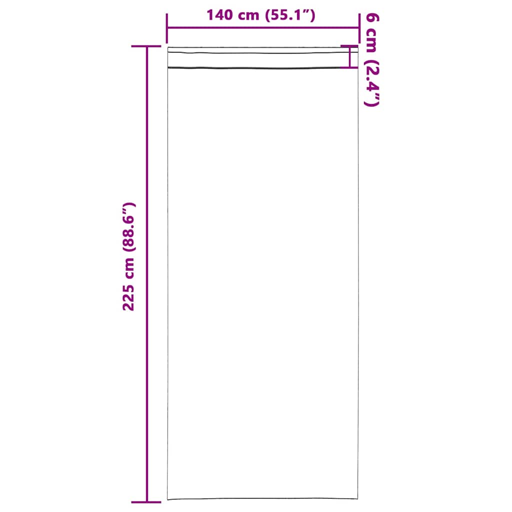Zwart-out Gordijnen met Ringen 2 pcs Lichtblauw 225 x 140 cm is nu te koop bij PeponiXL, paradijselijk wonen!