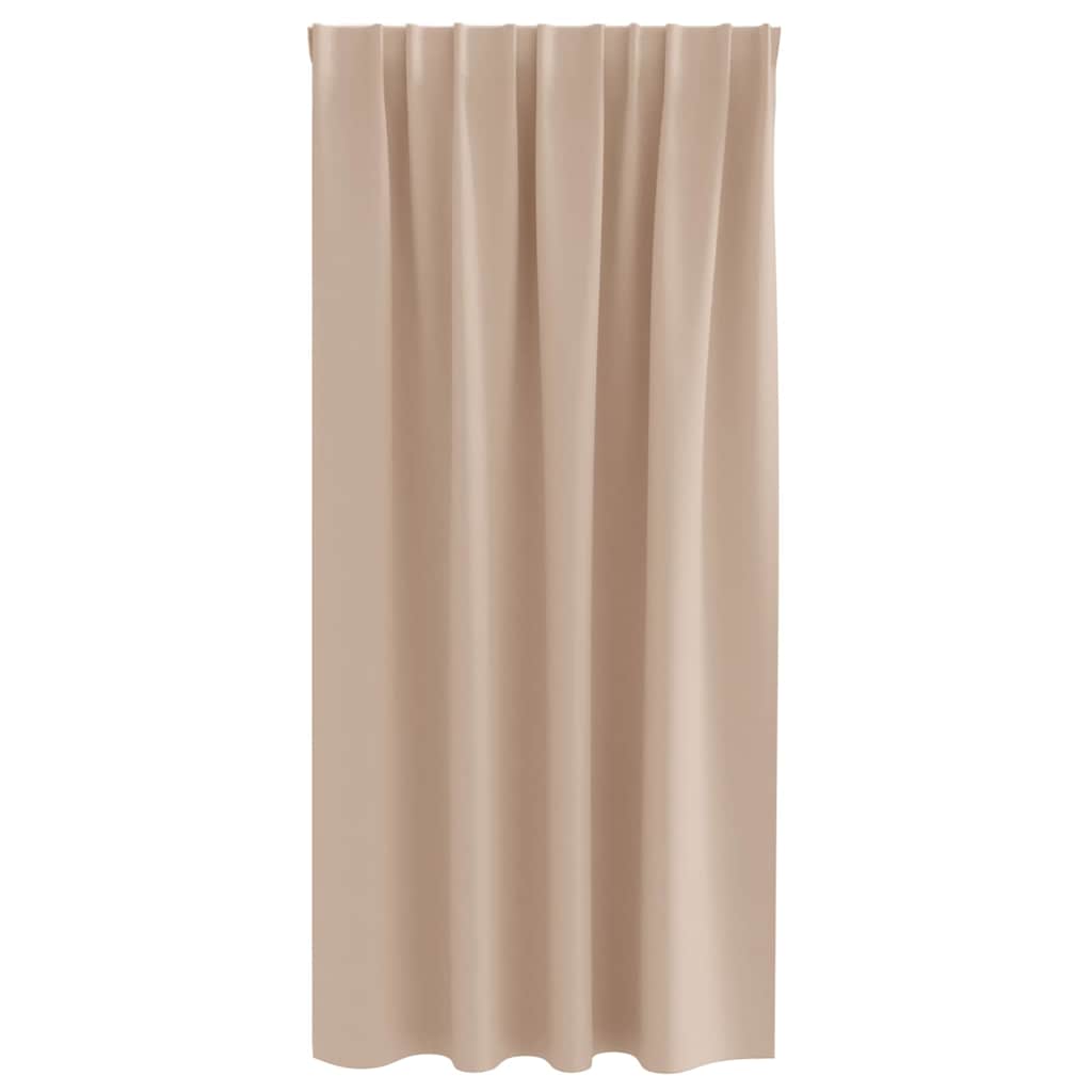 Zwart-out Gordijnen met Ringen 2 pcs Taupe 175 x 140 cm is nu te koop bij PeponiXL, paradijselijk wonen!