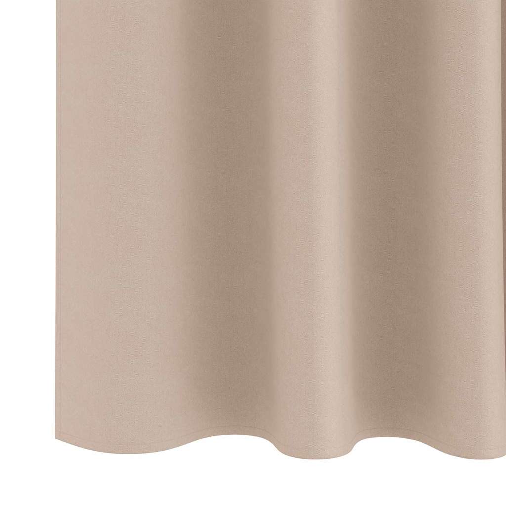 Zwart-out Gordijnen met Ringen 2 pcs Taupe 225 x 140 cm is nu te koop bij PeponiXL, paradijselijk wonen!