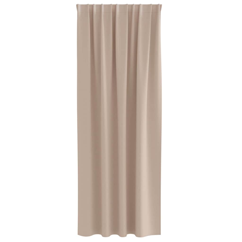 Zwart-out Gordijnen met Ringen 2 pcs Taupe 225 x 140 cm is nu te koop bij PeponiXL, paradijselijk wonen!