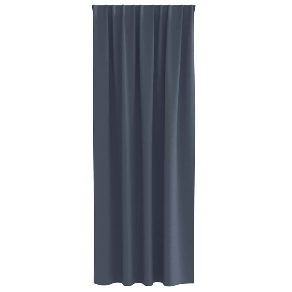 Zwart-out Gordijnen met Ringen 2 pcs Antraciet 260 x 140 cm is nu te koop bij PeponiXL, paradijselijk wonen!