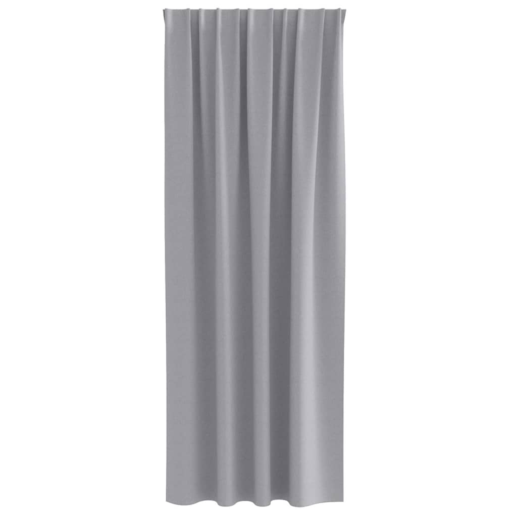 Zwart-out Gordijnen met Ringen 2 pcs Lichtgrijs 260 x 140 cm is nu te koop bij PeponiXL, paradijselijk wonen!