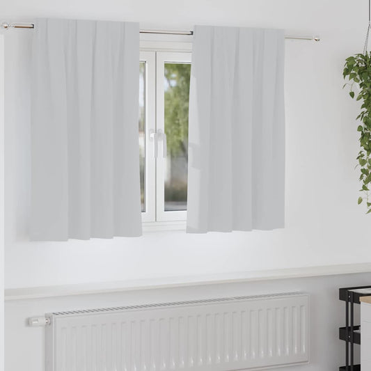 Zwart-out Gordijnen met Ringen 2 pcs Bleekgrijs 140 x 140 cm is nu te koop bij PeponiXL, paradijselijk wonen!