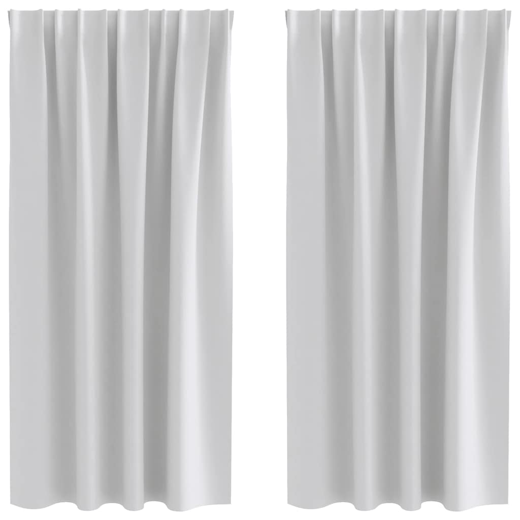 Zwart-out Gordijnen met Ringen 2 pcs Lichtgrijs 175 x 140 cm is nu te koop bij PeponiXL, paradijselijk wonen!