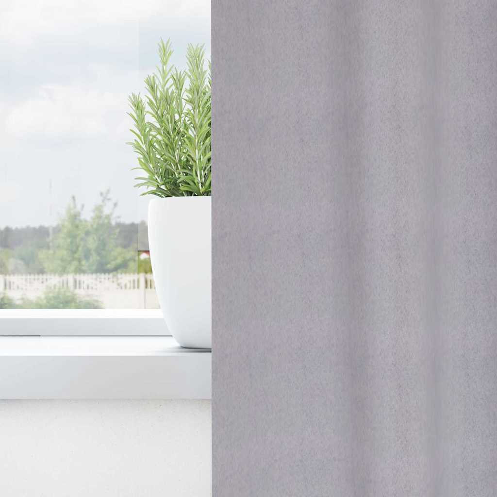 Zwart-out Gordijnen met Ringen 2 pcs Metaalgrijs 245 x 140 cm is nu te koop bij PeponiXL, paradijselijk wonen!