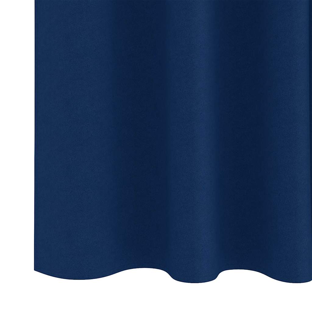 Zwart-out Gordijnen met Ringen 2 pcs Donkerblauw 140 x 140 cm is nu te koop bij PeponiXL, paradijselijk wonen!