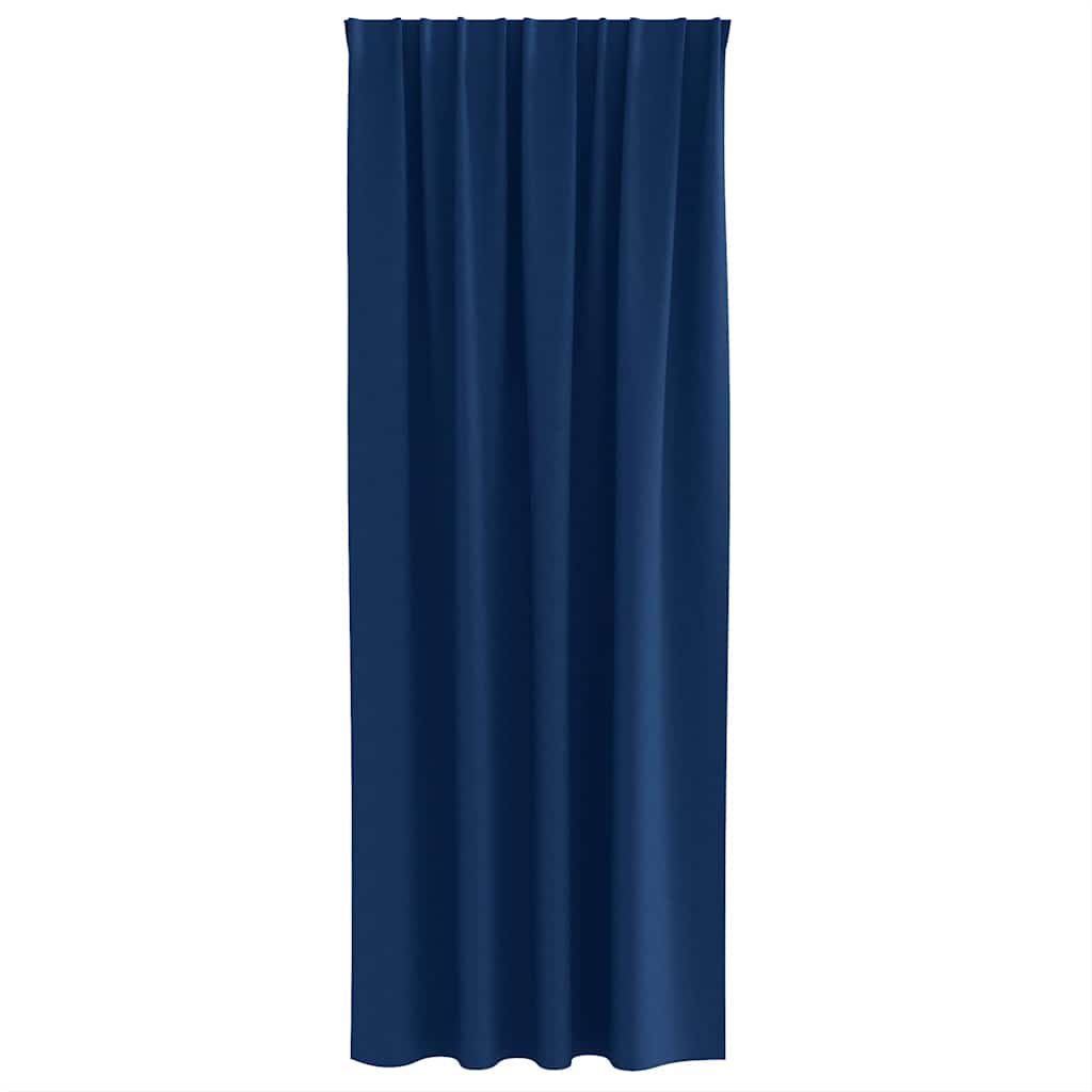 Zwart-out Gordijnen met Ringen 2 pcs Donkerblauw 225 x 140 cm is nu te koop bij PeponiXL, paradijselijk wonen!