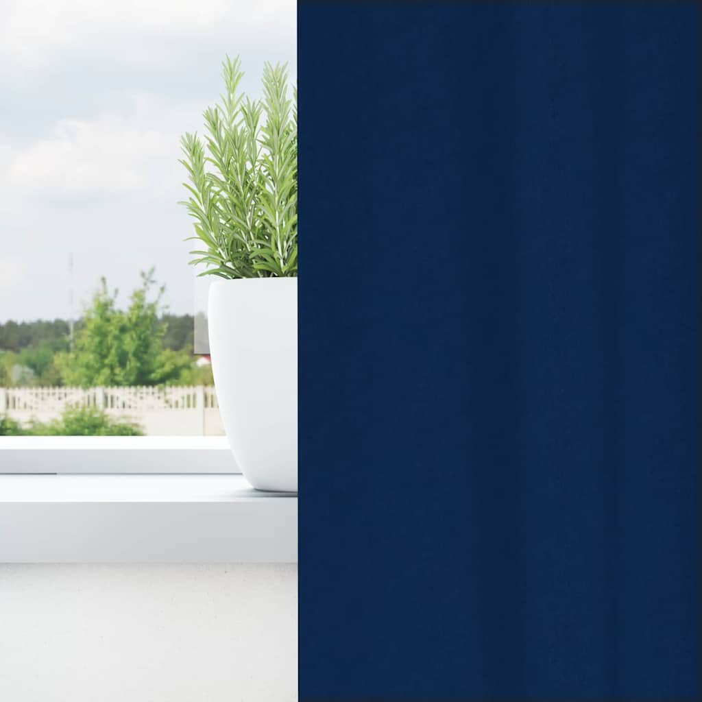 Zwart-out Gordijnen met Ringen 2 pcs Donkerblauw 260 x 140 cm is nu te koop bij PeponiXL, paradijselijk wonen!