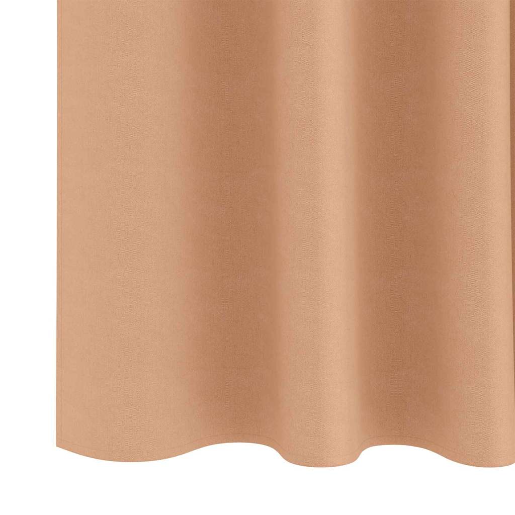 Zwart-out Gordijnen met Ringen 2 pcs Licht Bruin 225 x 140 cm is nu te koop bij PeponiXL, paradijselijk wonen!