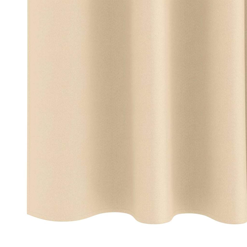 Zwart-out Gordijnen met Ringen 2 pcs Crème 260 x 140 cm is nu te koop bij PeponiXL, paradijselijk wonen!