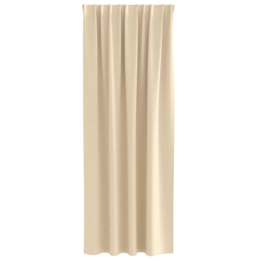 Zwart-out Gordijnen met Ringen 2 pcs Crème 260 x 140 cm is nu te koop bij PeponiXL, paradijselijk wonen!