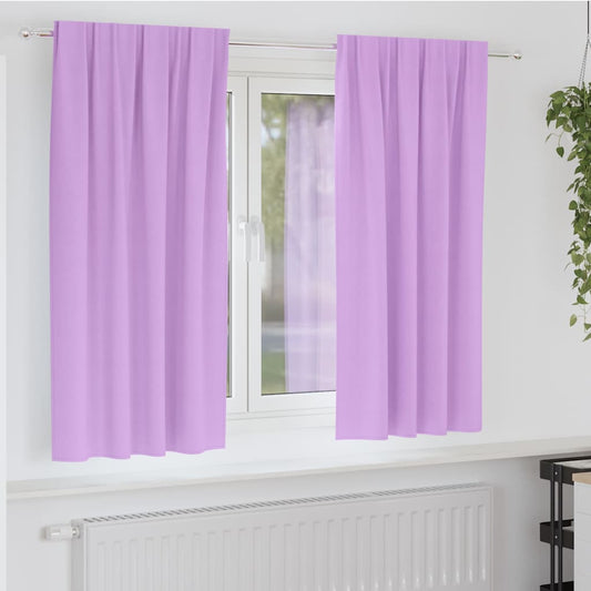 Zwart-out Gordijnen met Ringen 2 pcs Paars 175 x 140 cm is nu te koop bij PeponiXL, paradijselijk wonen!