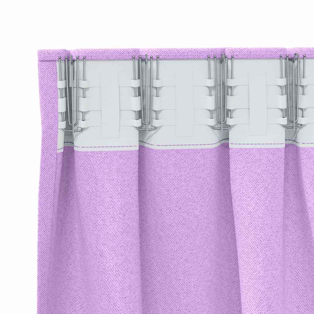 Zwart-out Gordijnen met Ringen 2 pcs Paars 225 x 140 cm is nu te koop bij PeponiXL, paradijselijk wonen!
