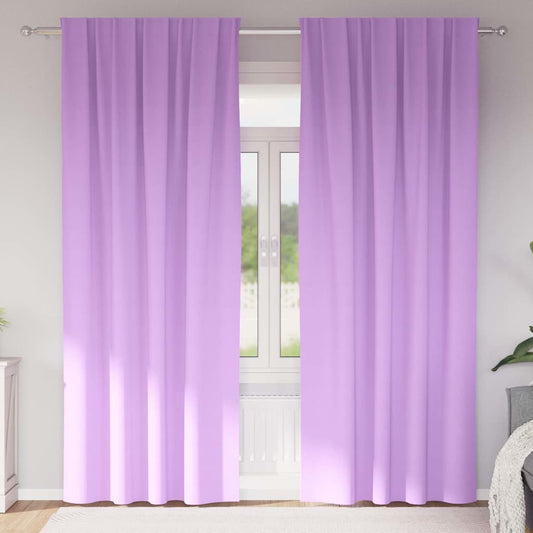 Zwart-out Gordijnen met Ringen 2 pcs Paars 245 x 140 cm is nu te koop bij PeponiXL, paradijselijk wonen!